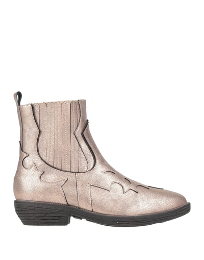 Francesco Milano Ankle Boots In Copper