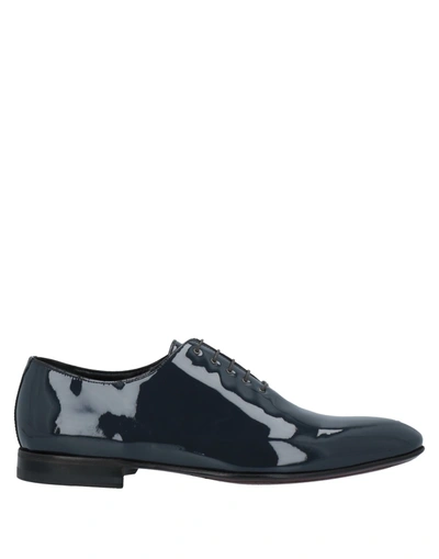 A.testoni Lace-up Shoes In Steel Grey