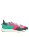 PHILIPPE MODEL PHILIPPE MODEL WOMAN SNEAKERS FUCHSIA SIZE 7 SOFT LEATHER, TEXTILE FIBERS,17112461LT 7