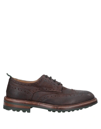 Green George Lace-up Shoes In Brown