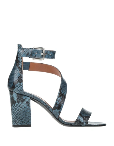 Via Roma 15 Sandals In Slate Blue