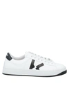Kenzo Men's Kourt Leather Low-top Sneakers In White