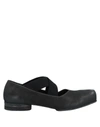 Uma Wang Leather Ballerinas In Black