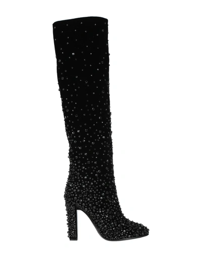 Alberta Ferretti Knee Boots In Black