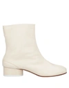 Maison Margiela Ankle Boots In White