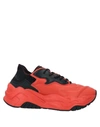 JUST CAVALLI JUST CAVALLI MAN SNEAKERS ORANGE SIZE 7.5 SOFT LEATHER, SYNTHETIC FIBERS,17115174QH 3
