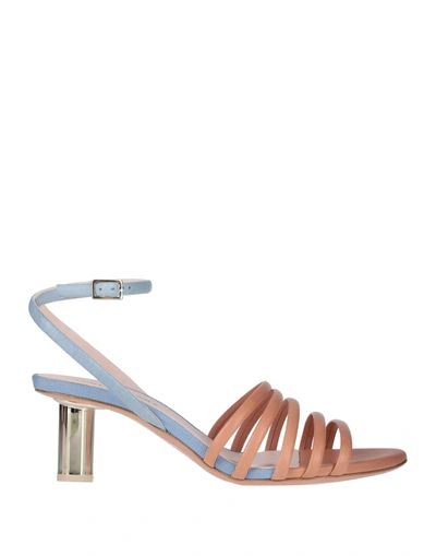 Anna Baiguera Strappy Colour-block Sandals In Pink