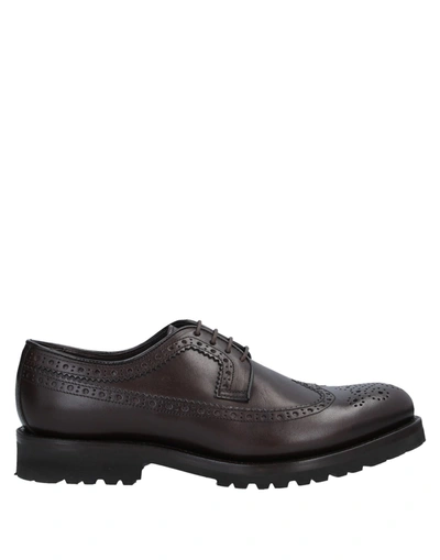 Ortigni Lace-up Shoes In Dark Brown
