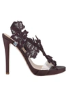 Ermanno Scervino Toe Strap Sandals In Deep Purple