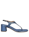 Martina Toe Strap Sandals In Blue