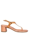 Martina Toe Strap Sandals In Orange