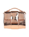Sergio Rossi Handbags In Rose Gold