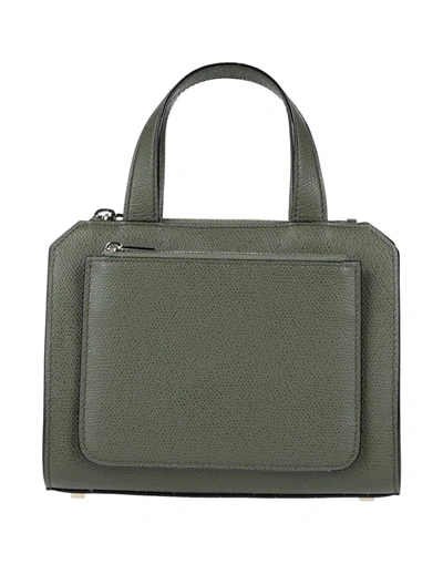 Valextra Handbags In Military Green