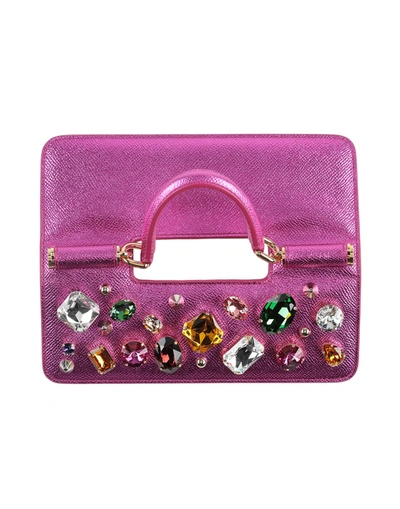 Dolce & Gabbana Woman Bag Accessories & Charms Fuchsia Size - Calfskin In Pink