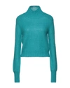 Alberta Ferretti Turtlenecks In Turquoise