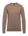 Hugo Boss Sweaters In Camel