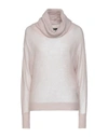 Alpha Studio Turtlenecks In Blush
