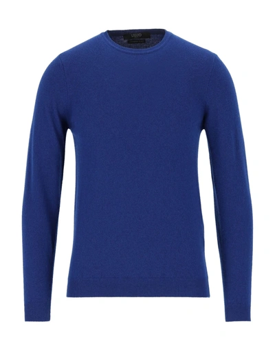 Liu •jo Man Sweaters In Bright Blue