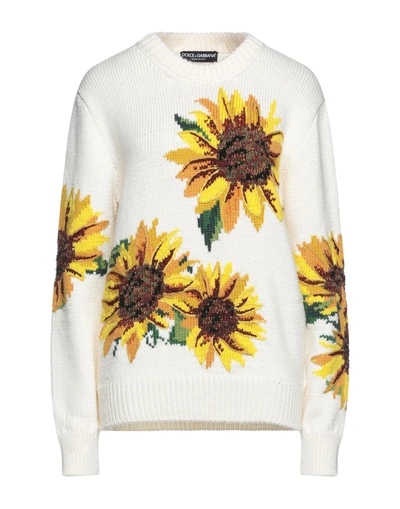 Dolce & Gabbana Sweaters In White