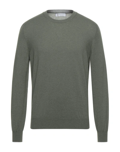 Brunello Cucinelli Sweaters In Military Green