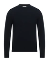 Sandro Mens Navy Blue Fine-knit Wool Jumper Xl In Blue