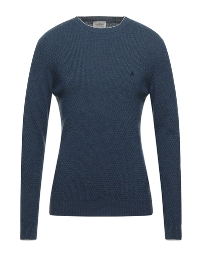 Brooksfield Sweaters In Slate Blue