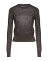 Dolce & Gabbana Solid Color Jumpers In Dark Brown