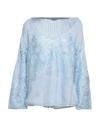 Ermanno Scervino Sweaters In Sky Blue