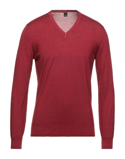 Maxi Ho Sweaters In Brick Red
