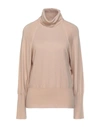 Alpha Studio Turtlenecks In Sand