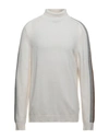Grey Daniele Alessandrini Turtlenecks In Ivory