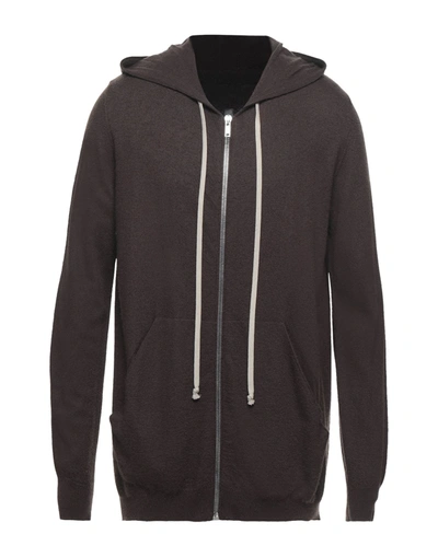 Rick Owens Cardigans In Dark Brown