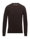 Mp Massimo Piombo Sweaters In Dark Brown