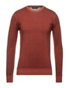 Alpha Studio Sweaters In Brown