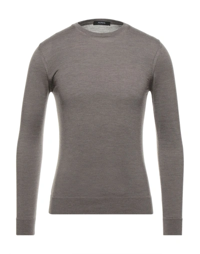 Alpha Studio Sweaters In Khaki