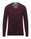 Brooksfield Sweaters In Garnet