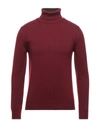Alpha Studio Turtlenecks In Maroon