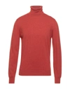 Alpha Studio Turtlenecks In Rust