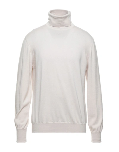 Alpha Studio Turtlenecks In Beige