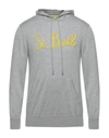 Mc2 Saint Barth Grey Wool Sweatshirt With Hood In Grey
