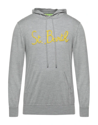 Mc2 Saint Barth Grey Wool Sweatshirt With Hood
