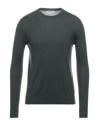 Alpha Studio Sweaters In Dark Green