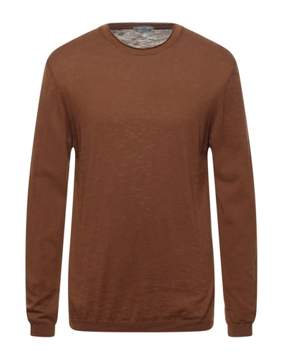 Daniele Alessandrini Homme Sweaters In Brown