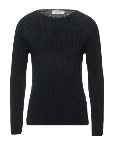 Alpha Studio Sweaters In Dark Blue