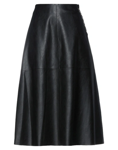 Trussardi Jeans Midi Skirts In Black