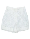 ALEXANDER MCQUEEN ALEXANDER MCQUEEN WOMAN SHORTS & BERMUDA SHORTS WHITE SIZE 4 COTTON, POLYAMIDE, SILK,13610186SQ 3