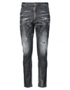 Dsquared2 Mens Black Skater Paint-splatter Distressed Slim-fit Tapered-leg Stretch-denim Jeans In Black