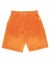 Gcds Man Shorts & Bermuda Shorts Acid Green Size L Polyamide, Polyester In Orange