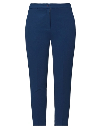 ROSSOPURO ROSSOPURO WOMAN PANTS MIDNIGHT BLUE SIZE L POLYESTER, ELASTANE,13604539EE 8