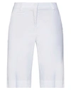 Cambio Woman Shorts & Bermuda Shorts White Size 4 Cotton, Elastane In Beige